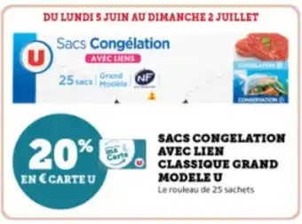 Super U SACS CONGELATION AVEC LIEN CLASSIQUE GRAND MODELE U offre