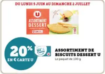 Super U ASSORTIMENT DE BISCUITS DESSERT U offre
