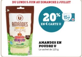 Super U AMANDES EN POUDRE U offre