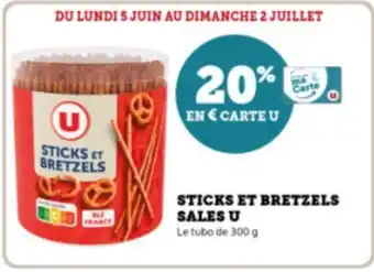 Super U STICKS ET BRETZELS SALES U offre