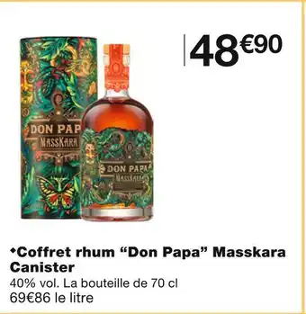 Monoprix Don papa coffret rhum masskara canister offre