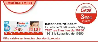 Monoprix Kinder bâtonnets “kinder” offre