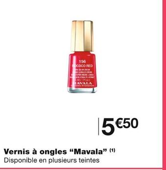 Monoprix Mavala vernis à ongles offre