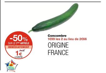 Monoprix Concombre offre