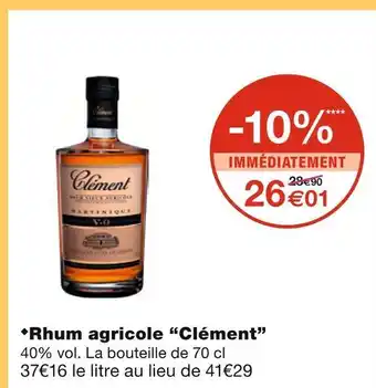 Monoprix Clément rhum agricole offre