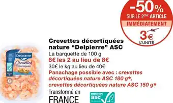 Delpierre crevettes décortiquées nature  asc