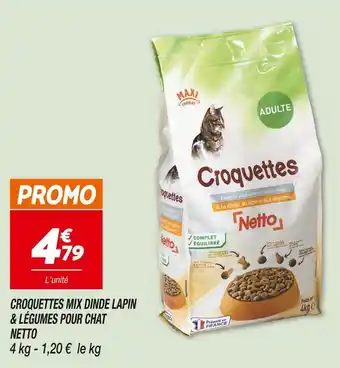 Netto Netto croquettes mix dinde lapin & légumes pour chat offre