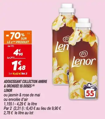 Netto Lenor doucissant collection ambre & orchidée 55 doses offre