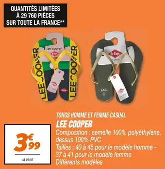 Netto Lee cooper tongs homme et femme casual offre