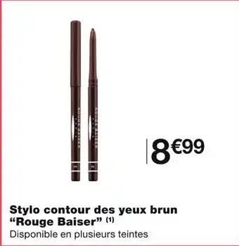 Monoprix Stylo contour des yeux brun rouge baiser offre