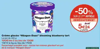 Monoprix “häagen-dazs” crème glacée blooming blueberry tart offre
