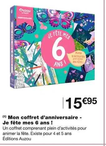 Ăditions auzou mon coffret dâanniversaire - je fĂȘte mes 6 ans !