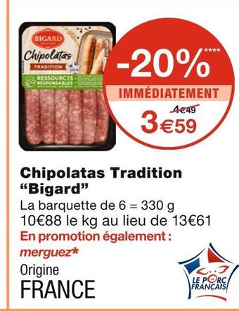 Bigard chipolatas tradition