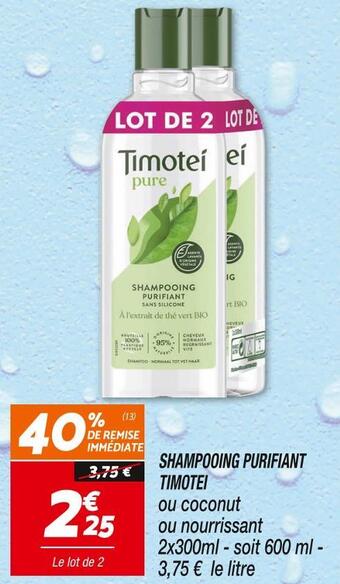 Netto Timotei shampooing purifiant offre