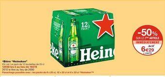 Monoprix Heineken bière offre