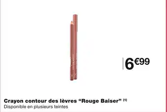 Monoprix Crayon contour des lèvres rouge baiser offre