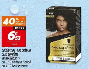 Schwarzkopf coloration 4.50 chĂątain oleo suprĂȘme