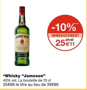 Monoprix Jameson whisky offre