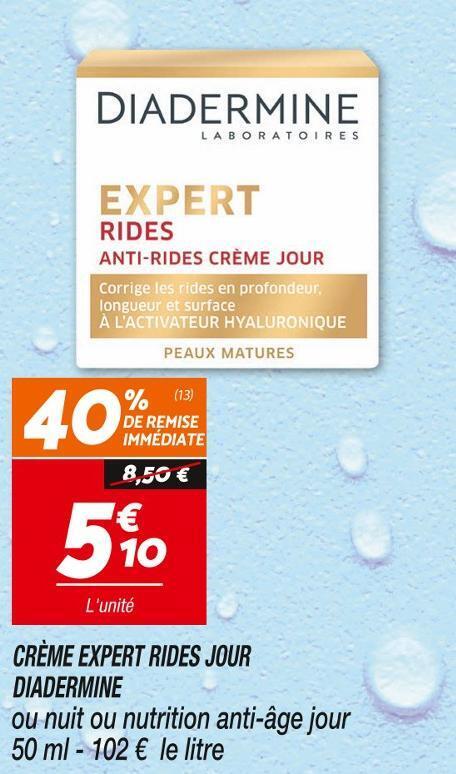 Netto Diadermine crème expert rides jour offre