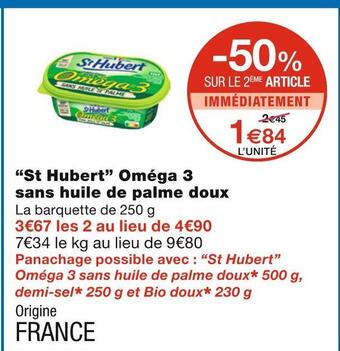 Monoprix St hubert oméga 3 sans huile de palme doux offre
