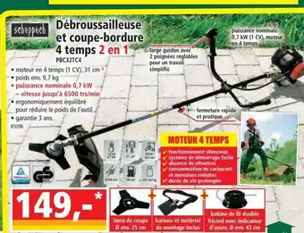 Norma Débroussailleuse et coupe-bordure 4 temps 2 en 1 offre