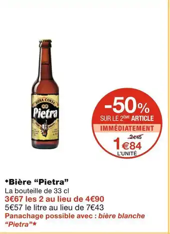 Monoprix Pietra bière offre