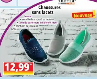 Chaussure sans lacets