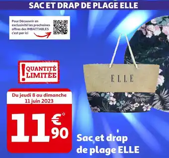 Sac et drap de plage elle