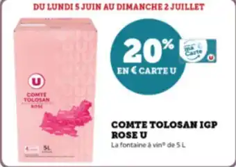 Super U COMTE TOLOSAN IGP ROSE U offre