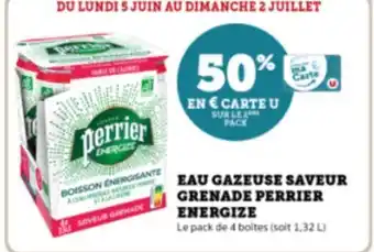 Super U EAU GAZEUSE SAVEUR GRENADE PERRIER ENERGIZE offre