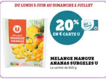 Super U MELANGE MANGUE ANANAS SURGELES U Le sachet de 600 g offre