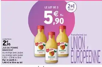 Intermarché JUS DE POMME INNOCENT offre