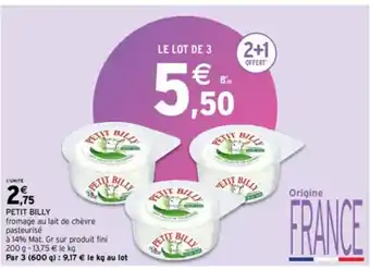 Intermarché PETIT BILLY offre