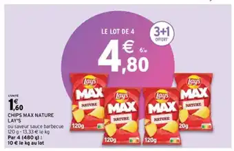 Intermarché CHIPS MAX NATURE LAY'S offre