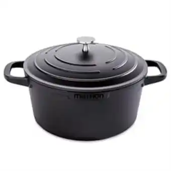 Mathon Cocotte légère ronde en fonte d'aluminium 24 cm 4,5 l coloris noir offre