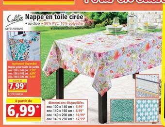 Norma Nappe en toile ciree offre