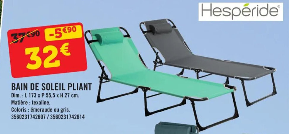 E.Leclerc BAIN DE SOLEIL PLIANT offre