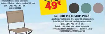 E.Leclerc FAUTEUIL RELAX SILOS PLIANT offre