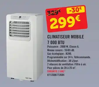 E.Leclerc CLIMATISEUR MOBILE 7 000 BTU offre