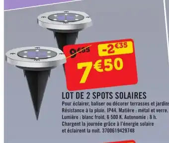 E.Leclerc LOT DE 2 SPOTS SOLAIRES offre