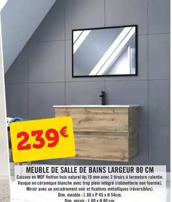 E.Leclerc MEUBLE DE SALLE DE BAINS LARGEUR 80 CM offre