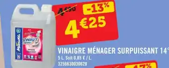 E.Leclerc VINAIGRE MÉNAGER SURPUISSANT 14° offre