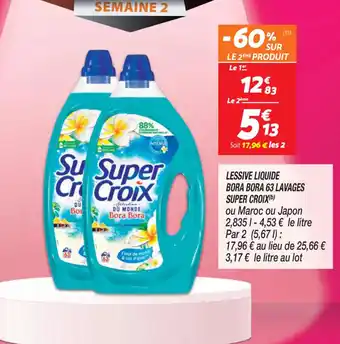 Netto LESSIVE LIQUIDE BORA BORA 63 LAVAGES SUPER CROIX(b) offre