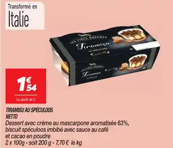 Netto TIRAMISU AU SPÉCULOOS NETTO offre