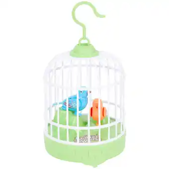 Action Oiseaux gazouillant dans une cage white label offre
