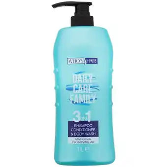 Action Gel douche 3 en 1 Who's Hair Family offre