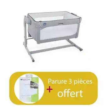 Berceau cododo next2me magic cool grey = parrure de berceau 3 pièces next2me bear offerte de chicco
