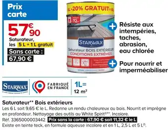 Castorama Starwax saturateur** bois extérieurs offre