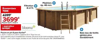 Castorama Blooma piscine en pin 8 pans kariba offre