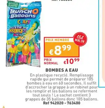Trafic BOMBES A EAU offre